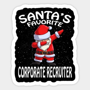 Santas Favorite Corporate Recruiter Christmas Sticker